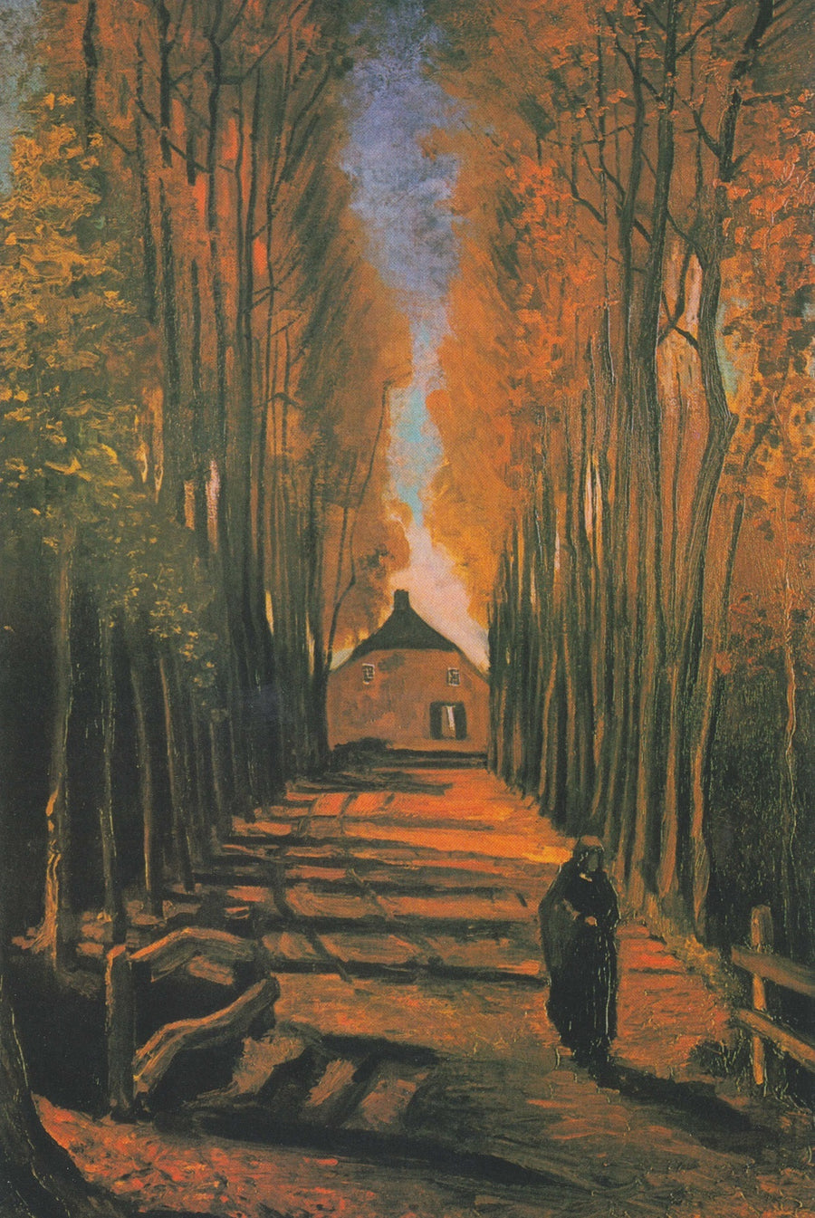Allée de peupliers en automne - Vincent Van Gogh