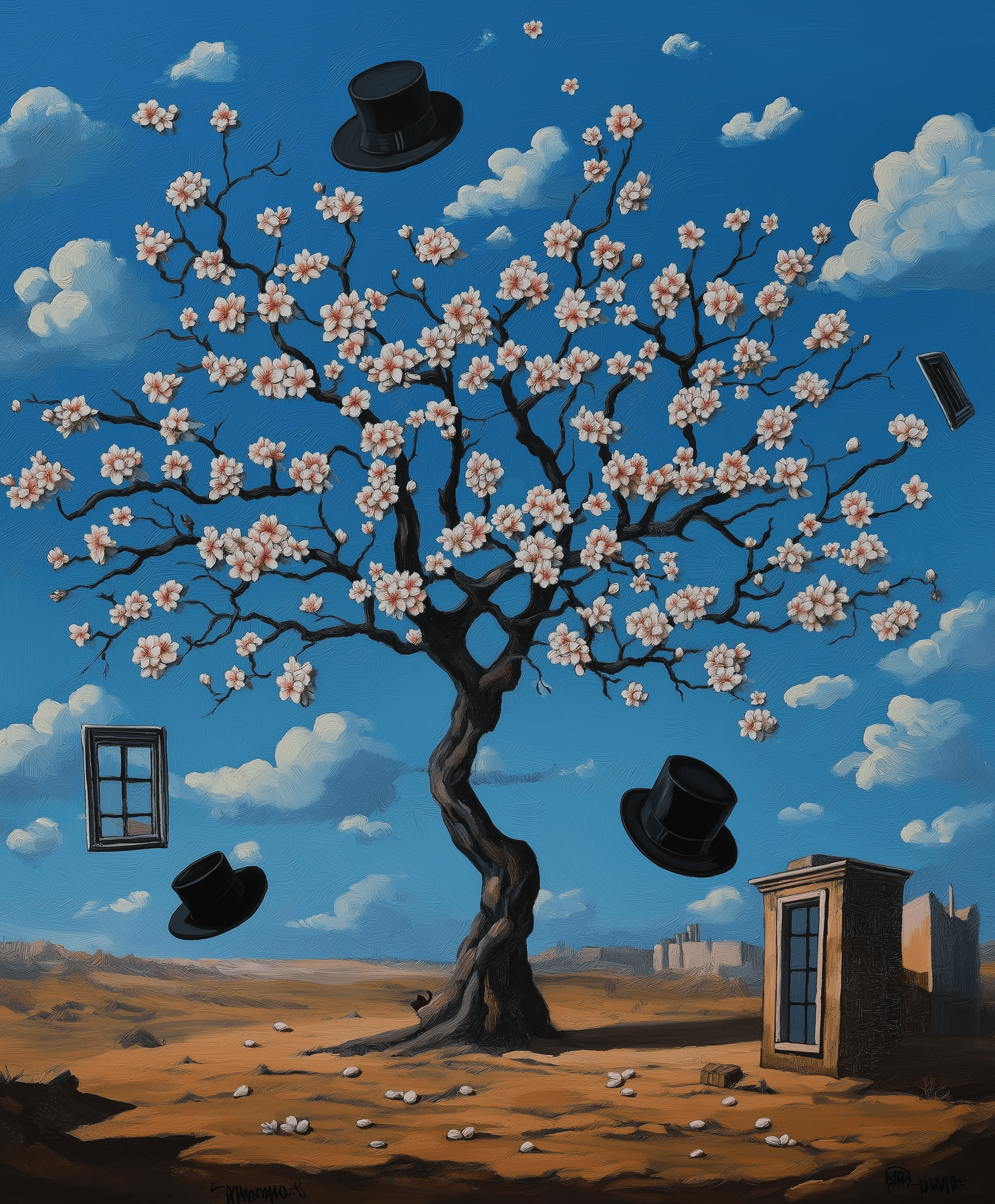 Reproduction of Almond blossom x Magritte – Galerie Mont-Blanc