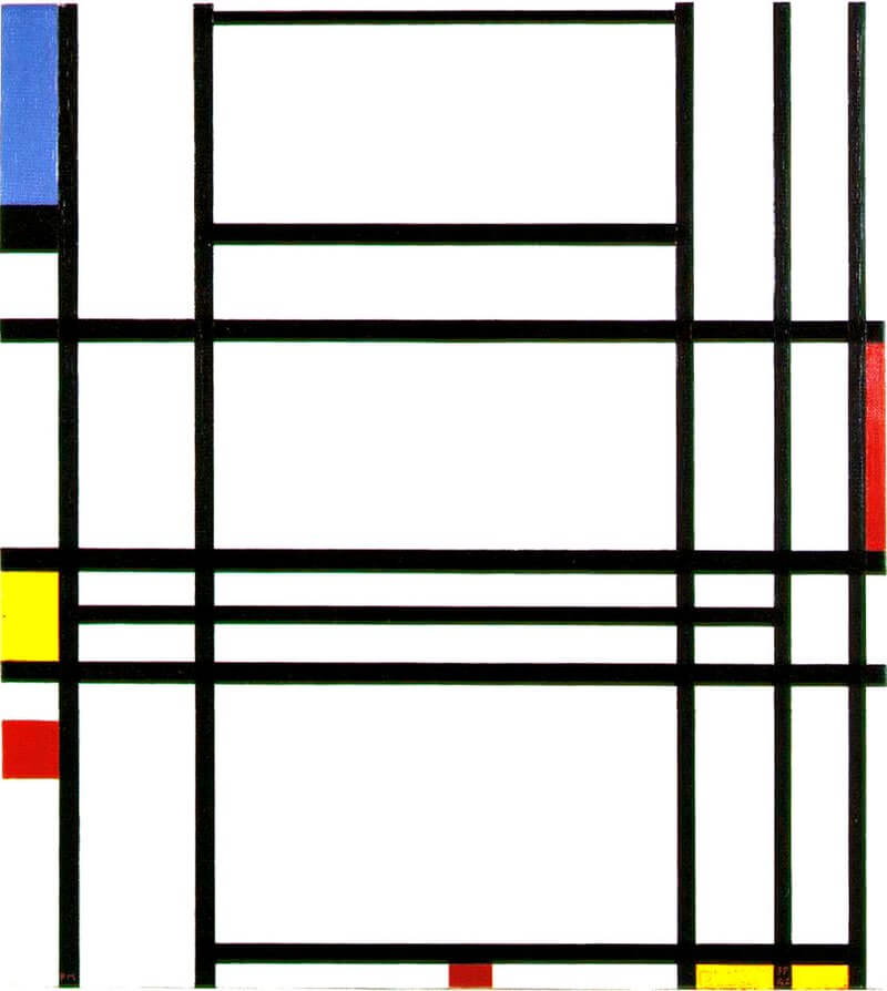 Reproduction of Composition No 10 by Piet Mondrian Galerie Mont