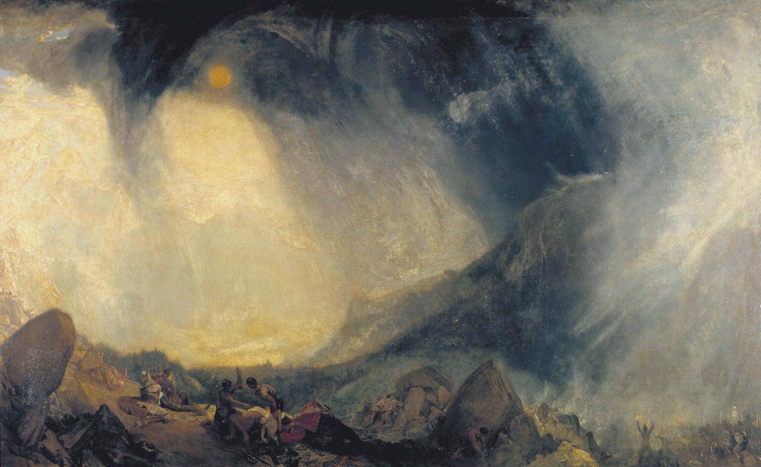 Reproduction of Hannibal crossing the Alps by William Turner