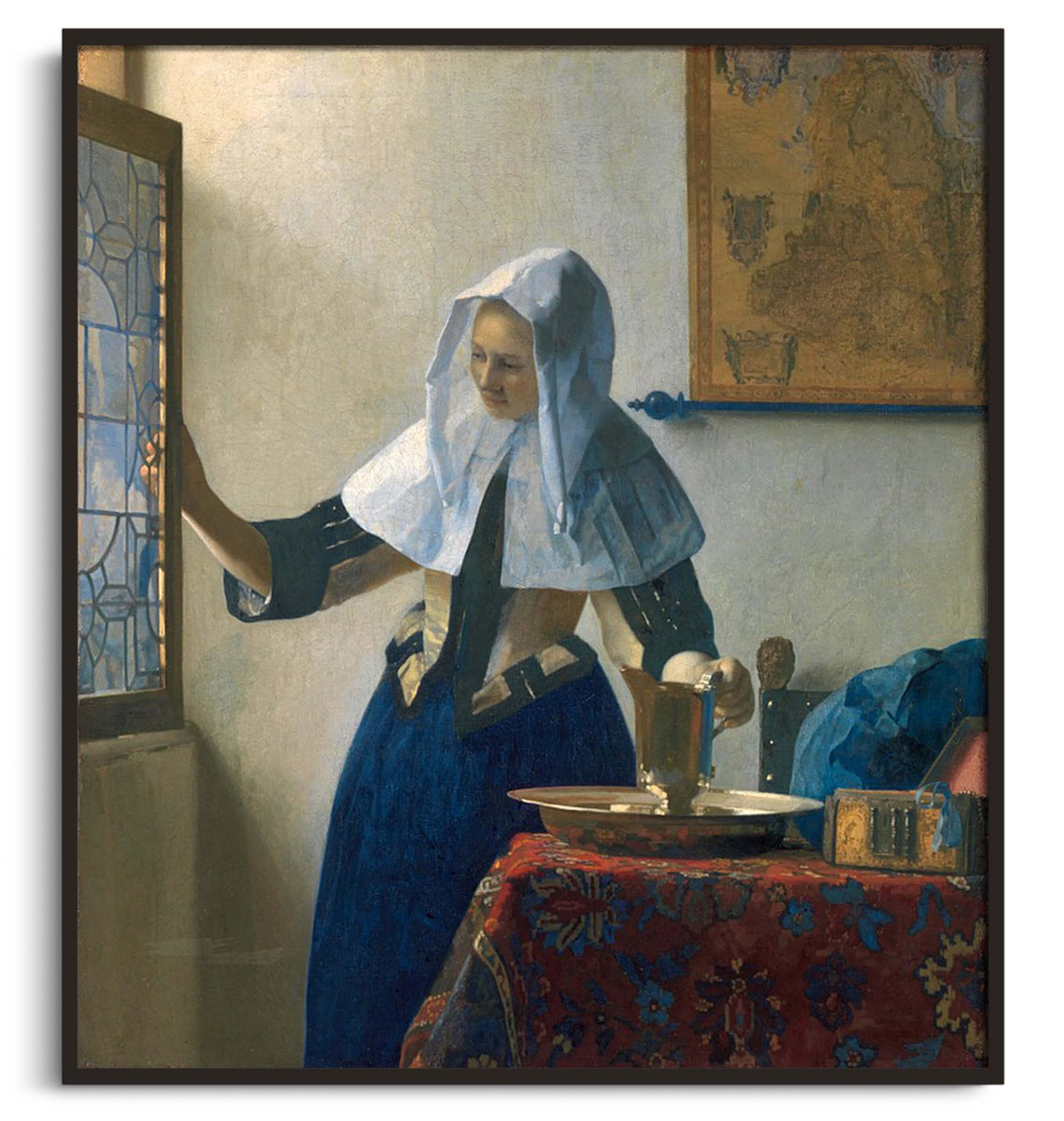 Reproduction of Woman with a Water Jug by Johannes Vermeer