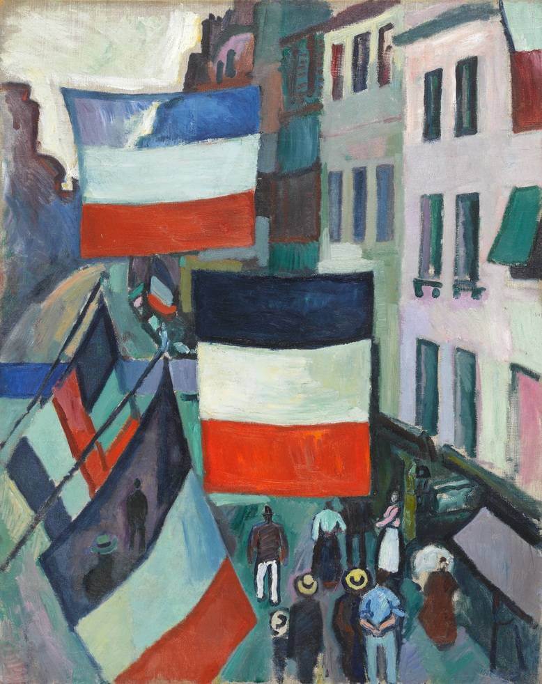 Reproduction of The street decorated with flags - Raoul Dufy