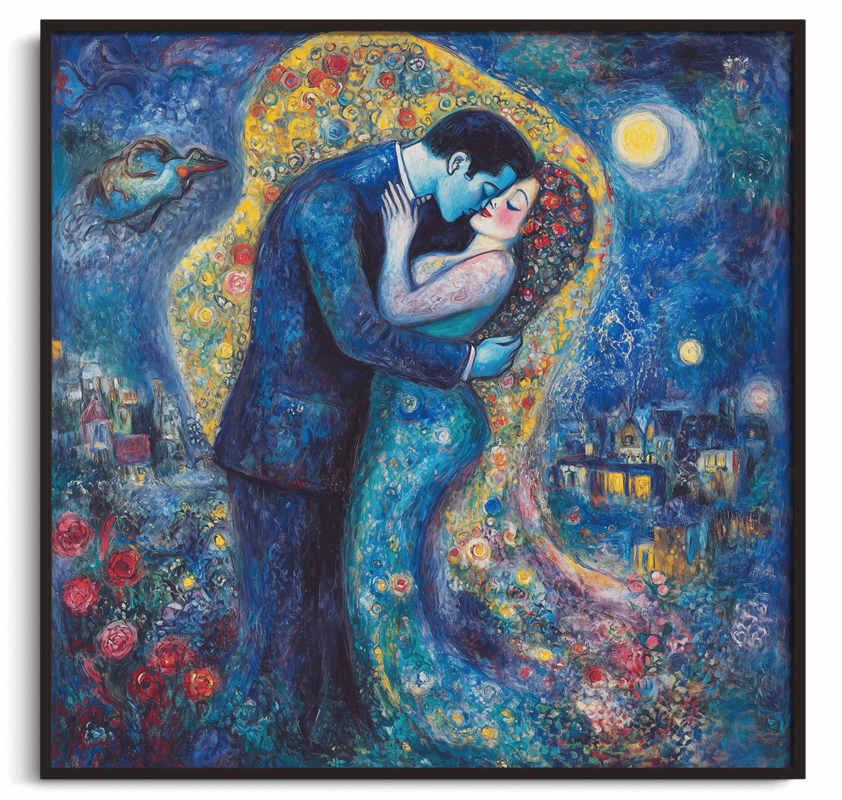 Reproduction of The Kiss x Chagall – Galerie Mont-Blanc