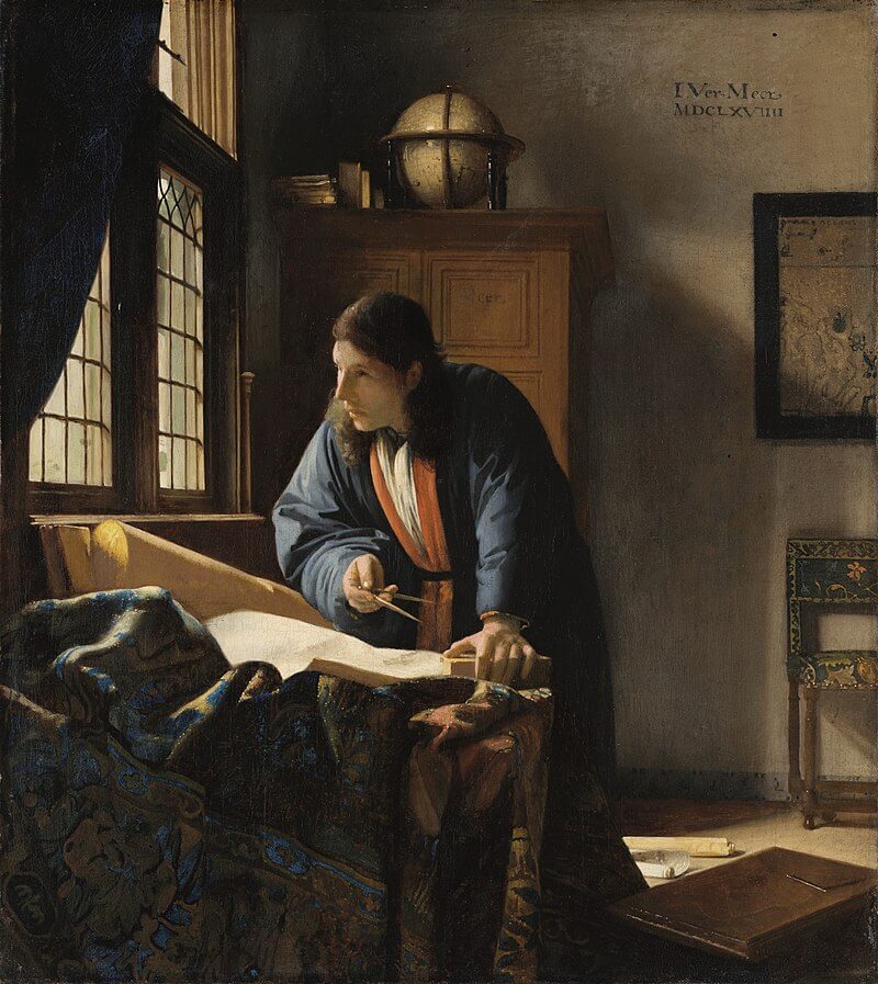 Reproduction of The Geographer by Johannes Vermeer – Galerie Mont