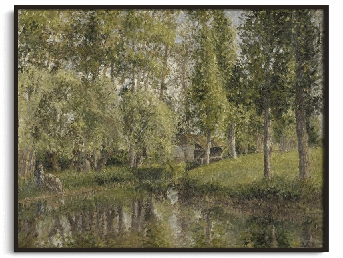 Reproduction Tableau Camille Pissarro 'Baigneuses...' - Impressionnisme, Prêt à Accrocher