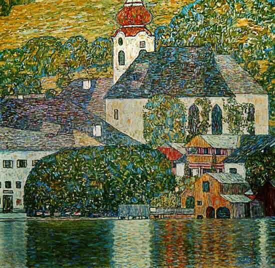 Reproduction of Church in Unterach by Gustav Klimt – Galerie Mont