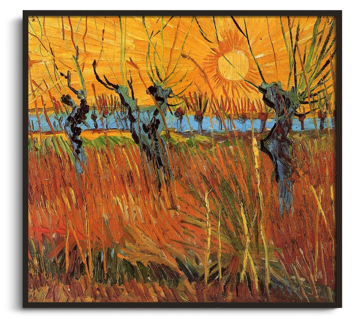 油絵 The Collective Destination Reproduction of Willows at sunset by Vincent Van Gogh – Galerie
