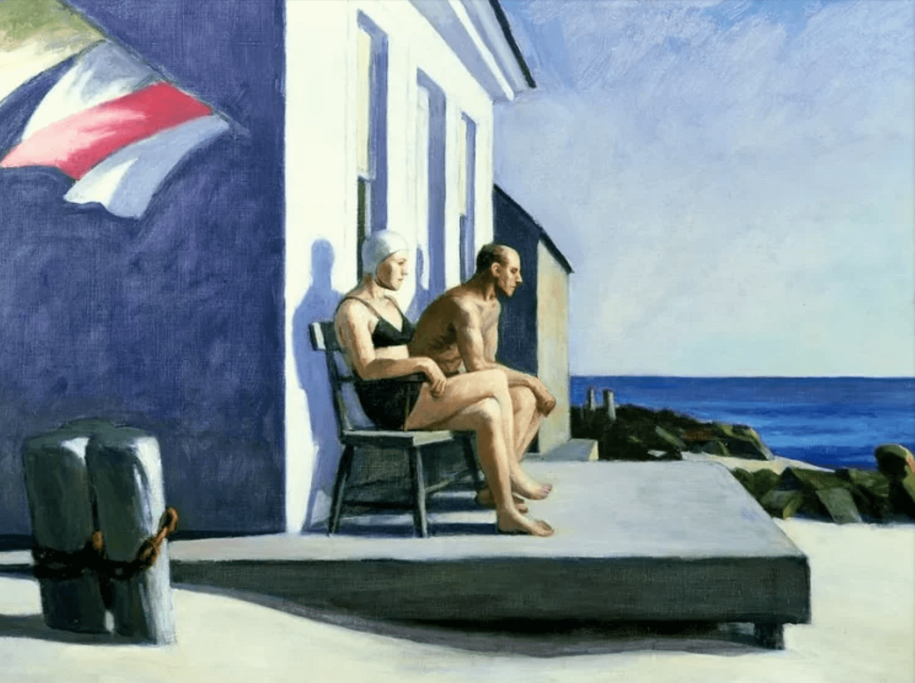 Reproduction of Sea Watchers by Edward Hopper – Galerie Mont-Blanc
