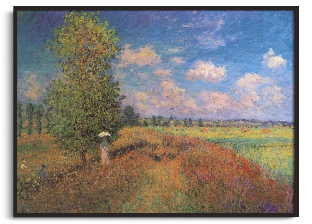 Kunstdruck Mohnfeld Bei Argenteuil Von Claude Monet Auf Leinwand