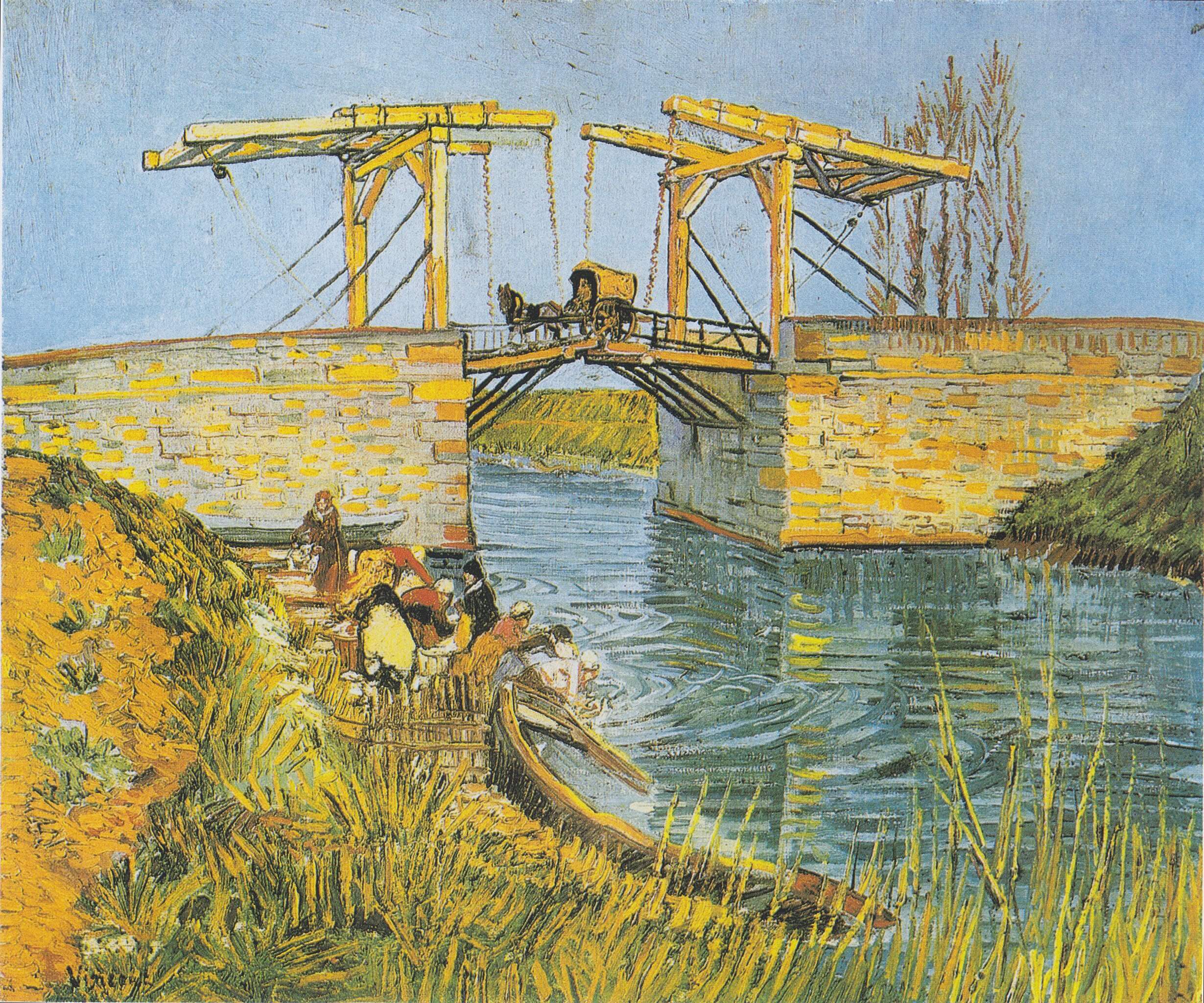 Reproduction of The Langlois Bridge with Washerwomen by Van Gogh