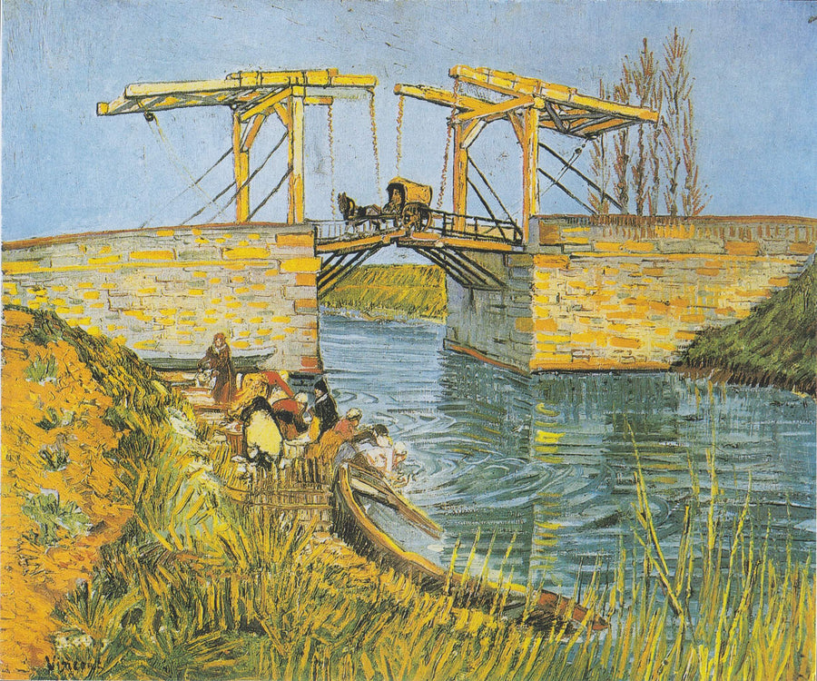 Le pont Langlois avec des lavandières - Vincent Van Gogh