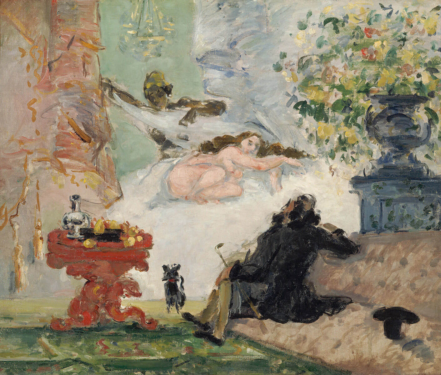 油画　フランス有名な画家ギ・ブリアンソー（Guy Brianceau）4号 Reproduction of A Modern Olympia by Paul Cézanne – Galerie Mont-Blanc