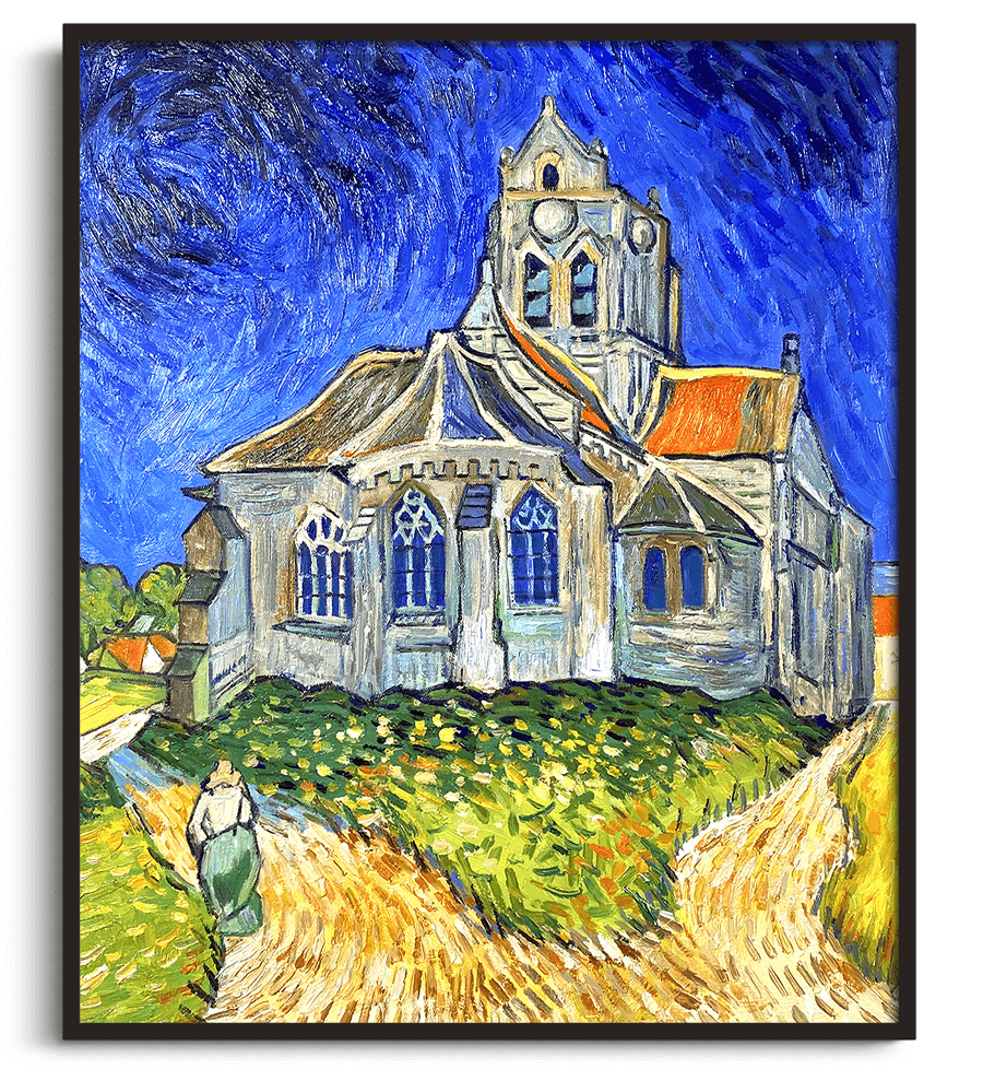 Tableau église top van gogh
