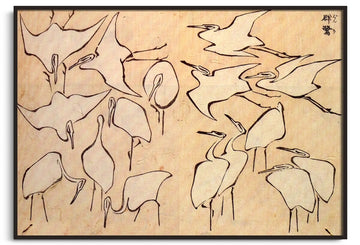 Fischreiher - Hokusai