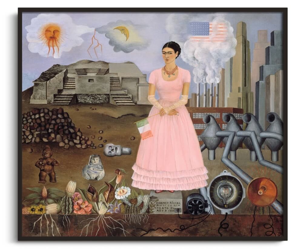 Reproduction of Self-portrait on the Borderline by Frida Kahlo