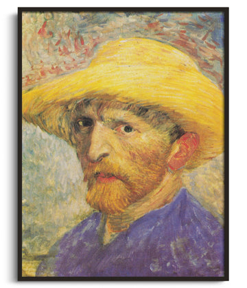 Self-portrait with straw hat - Vincent Van Gogh
