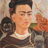 Reproduction of Self Portrait with Small Monkey - Frida Kahlo
