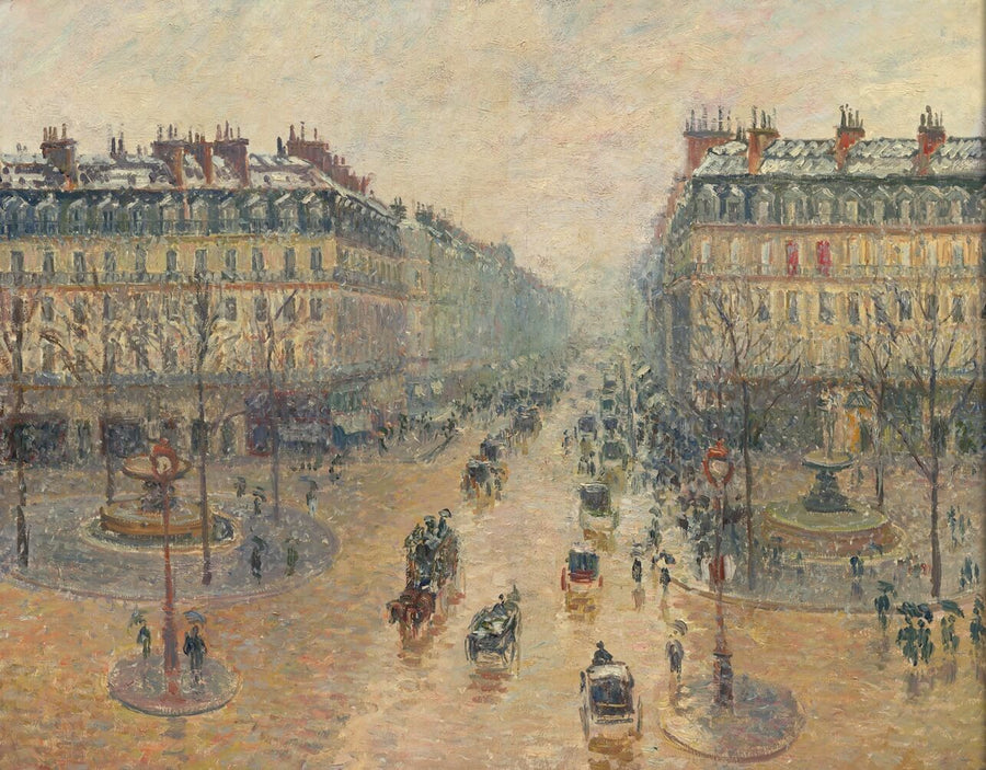 Avenue de l'Opéra, effet de neige, le matin - Camille Pissarro