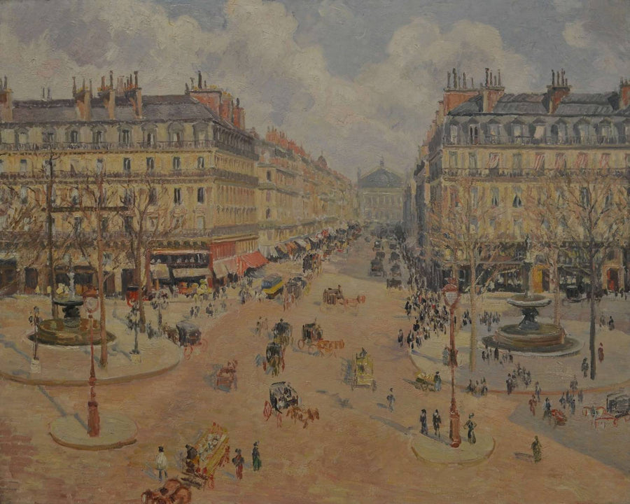 Avenue de l'Opéra, Morning Sunlight - Camille Pissarro