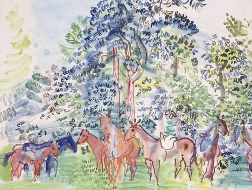 Chevaux dans les bois - Raoul Dufy