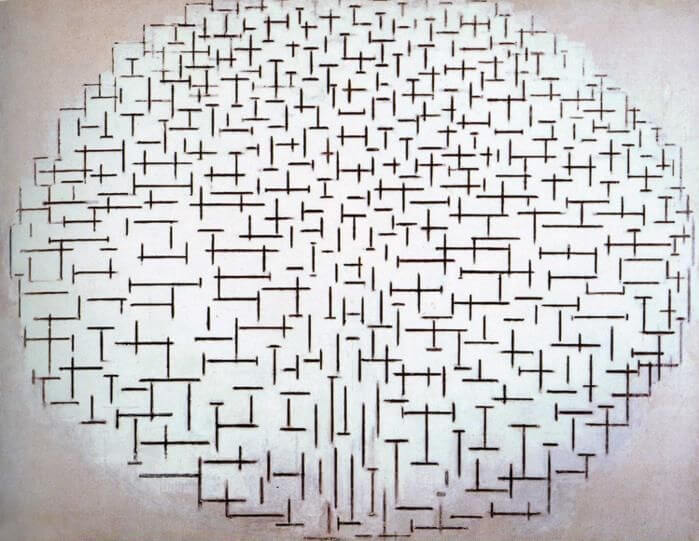 Composition 10 in black and white - Piet Mondrian