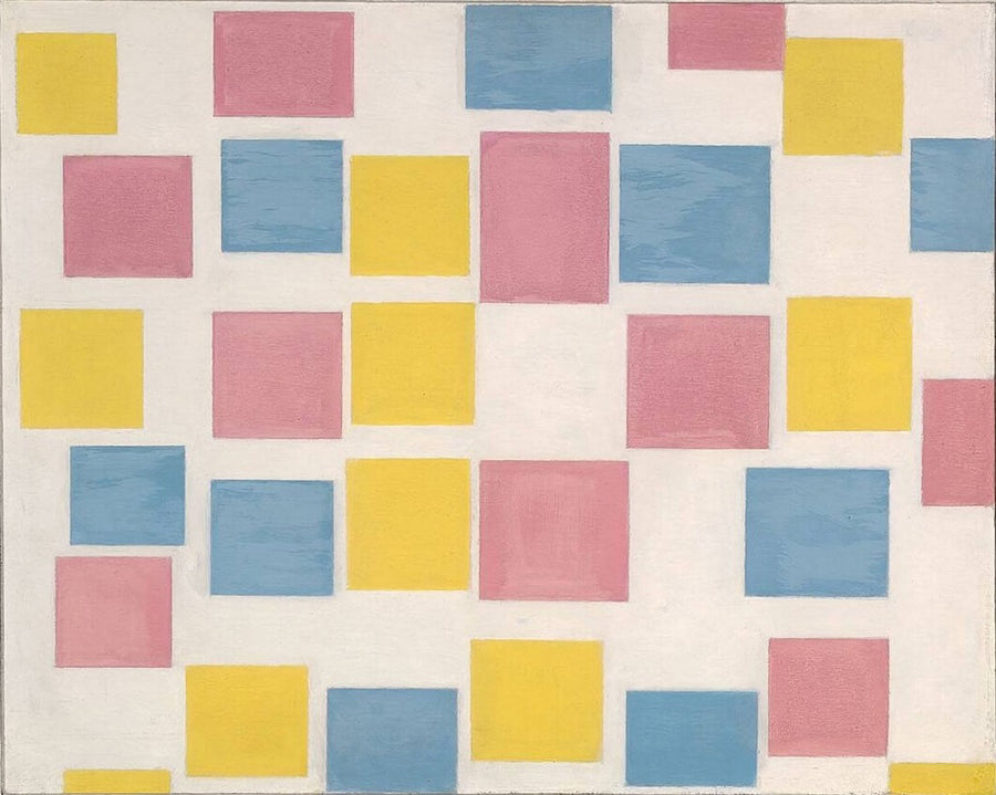 Composition with colour fields - Piet Mondrian