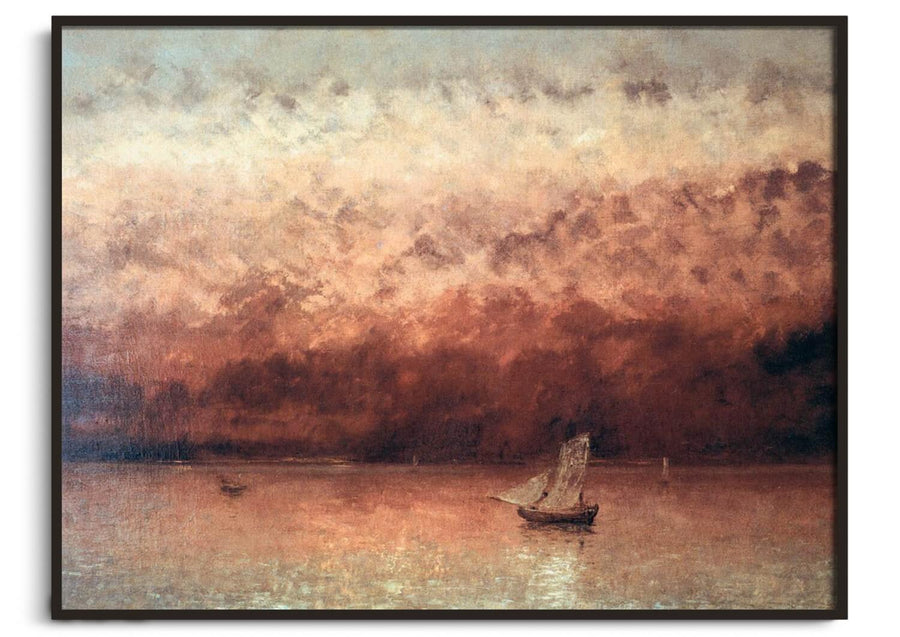 Twilight on Lake Geneva - Gustave Courbet