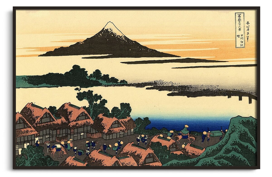 Dawn at Isawa in the province of Kai - Hokusai