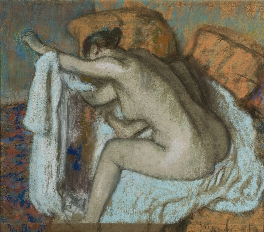 After the bath, Woman drying herself - Edgar Degas