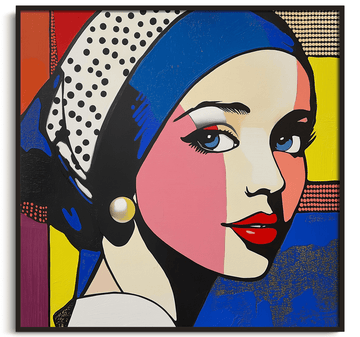 Girl with a Pearl Earring x Lichtenstein