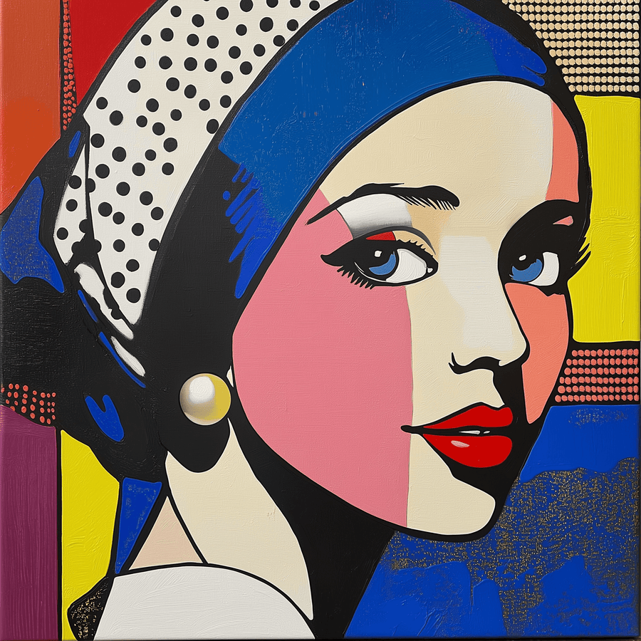 La Jeune Fille à la Perle x Lichtenstein