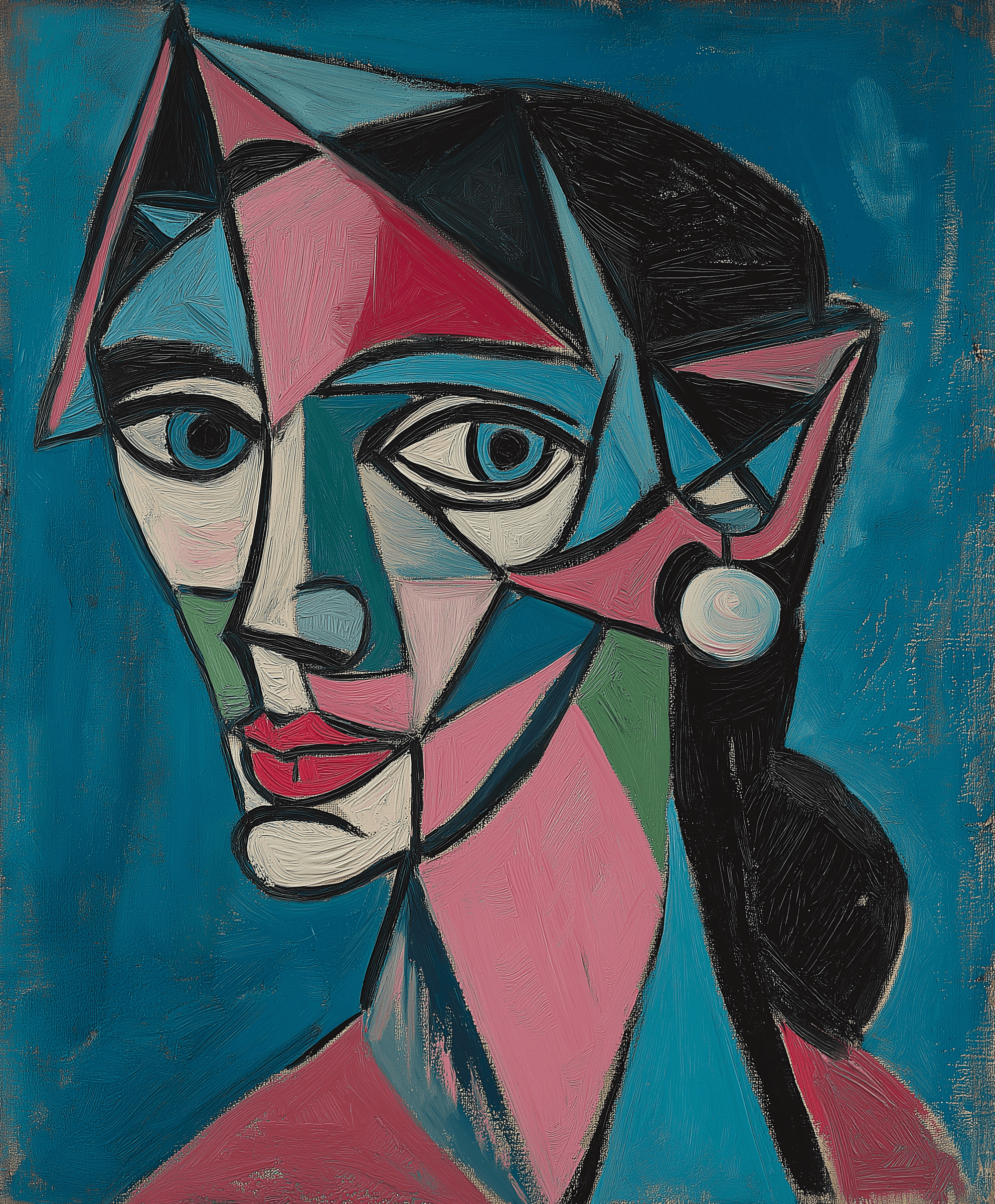 Reproduction de La jeune fille à la perle x Picasso – Galerie Mont