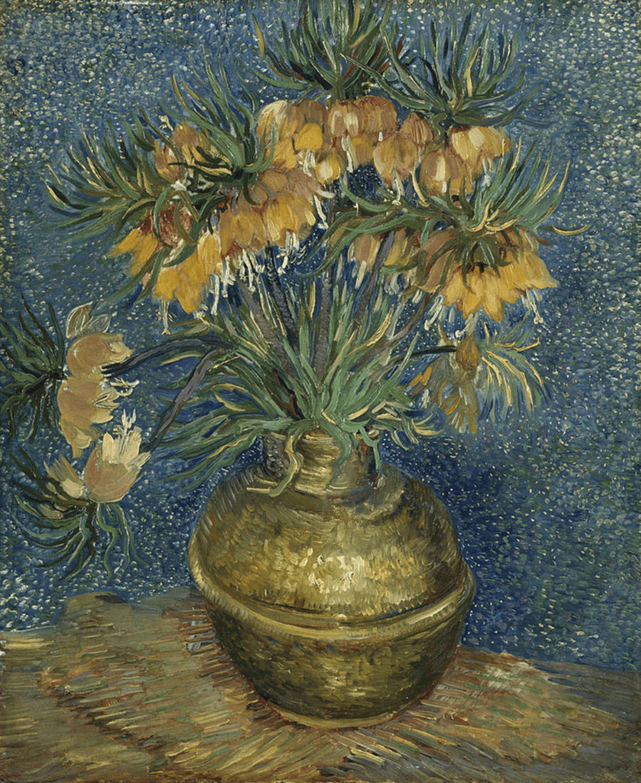Fritillaria, Kaiserkrone in einer Kupfervase - Vincent Van Gogh