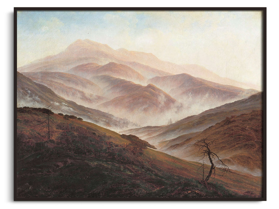 Riesengebirgslandschaft mit aufsteigendem Nebel - Caspar David Friedrich