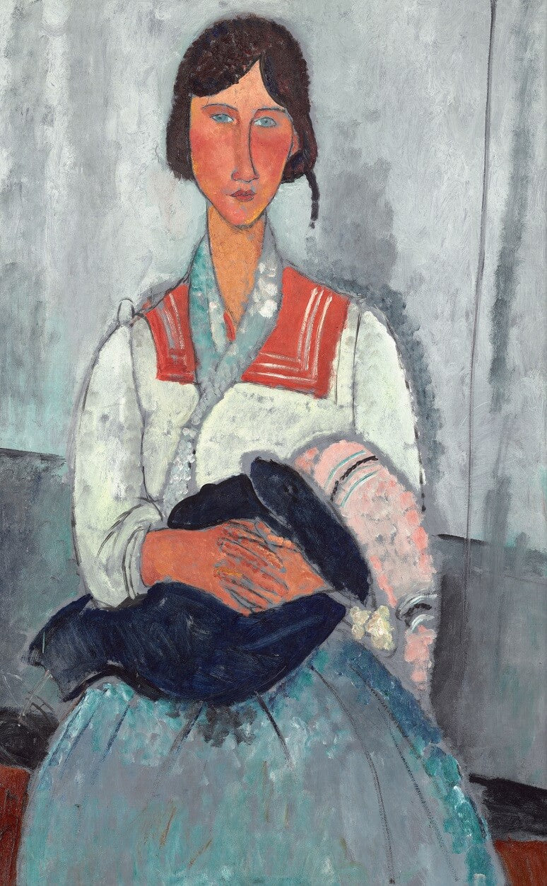 Gypsy woman with baby - Amedeo Modigliani