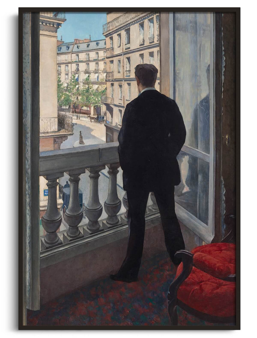 Young man at the window - Gustave Caillebotte
