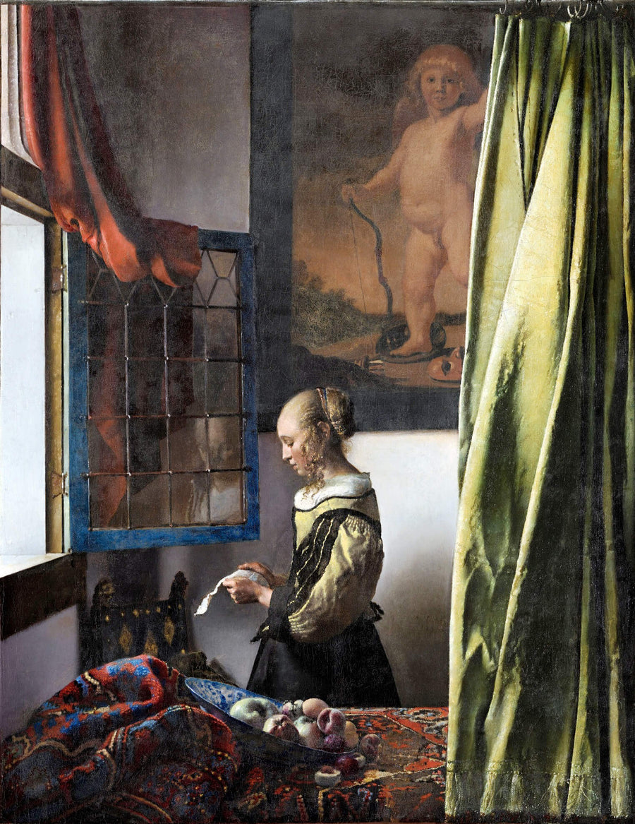 Girl Reading a Letter at an Open Window - Johannes Vermeer