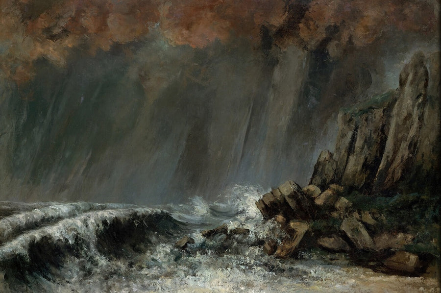 Das stürmische Meer - Gustave Courbet