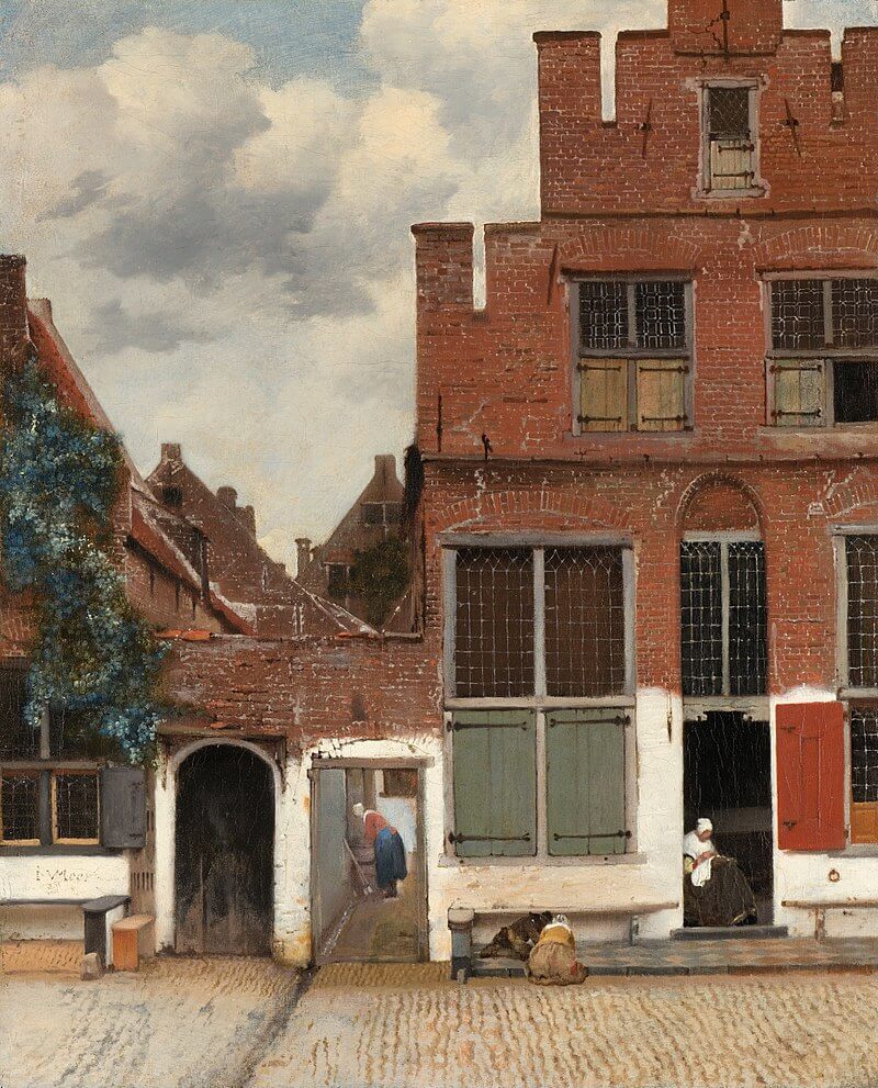 Straße in Delft - Johannes Vermeer