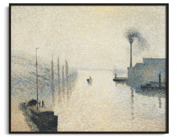 The Seine at Rouen, Lacroix Island, fog effect - Camille Pissarro