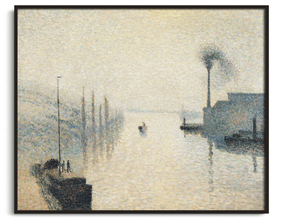 The Seine at Rouen, Lacroix Island, fog effect - Camille Pissarro