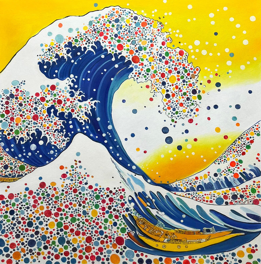 The Great Wave off Kanagawa x Kusama