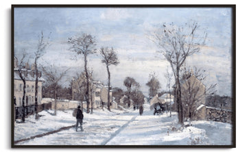 The Road to Versailles, Louveciennes, Snow - Camille Pissarro