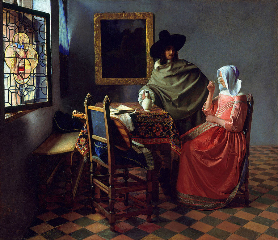 Das Mädchen mit dem Weinglas - Johannes Vermeer