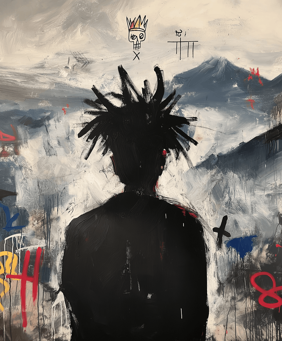 Der Reisende über dem Wolkenmeer x Basquiat