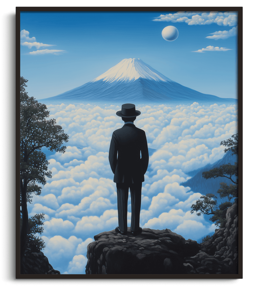 Der Reisende über dem Wolkenmeer x Magritte