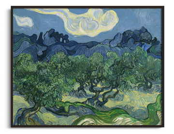 Oliviers avec les Alpilles en arrière-plan - Vincent Van Gogh