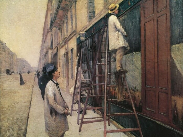 Painters in buildings - Gustave Caillebotte