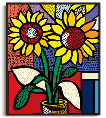 Die Sonnenblumen x Lichtenstein