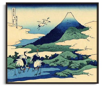 The fields of the hamlet of Umezawa in Sagami province - Hokusai